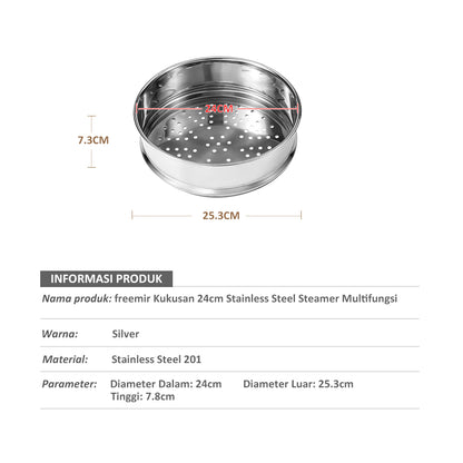 freemir Steamer 24 CM Stainless Steel