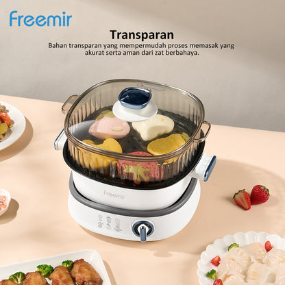 freemir 24 CM Multifunction Electric Cooking Pot (White)