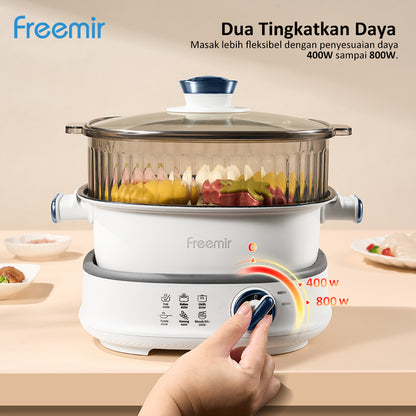 freemir 24 CM Multifunction Electric Cooking Pot (White)