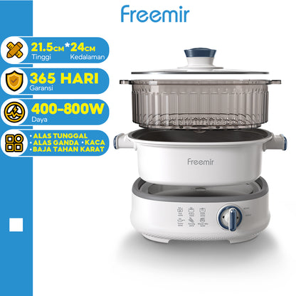 freemir 24 CM Multifunction Electric Cooking Pot (White)