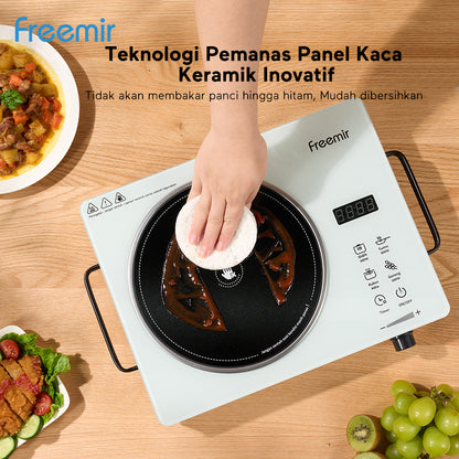 freemir Electric Cooktop with Touch Screen (White)
