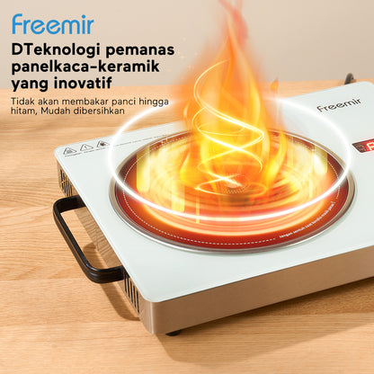 freemir Electric Cooktop with Touch Screen (White)