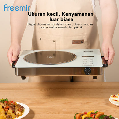 freemir Electric Cooktop with Touch Screen (White)