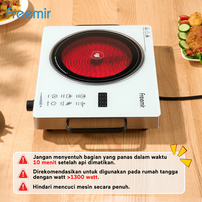 freemir Electric Cooktop with Touch Screen (White)