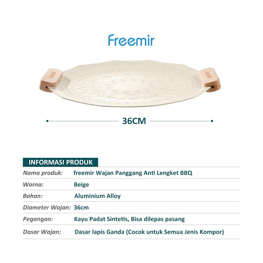 freemir Wajan Panggangan Anti Lengket 36 CM