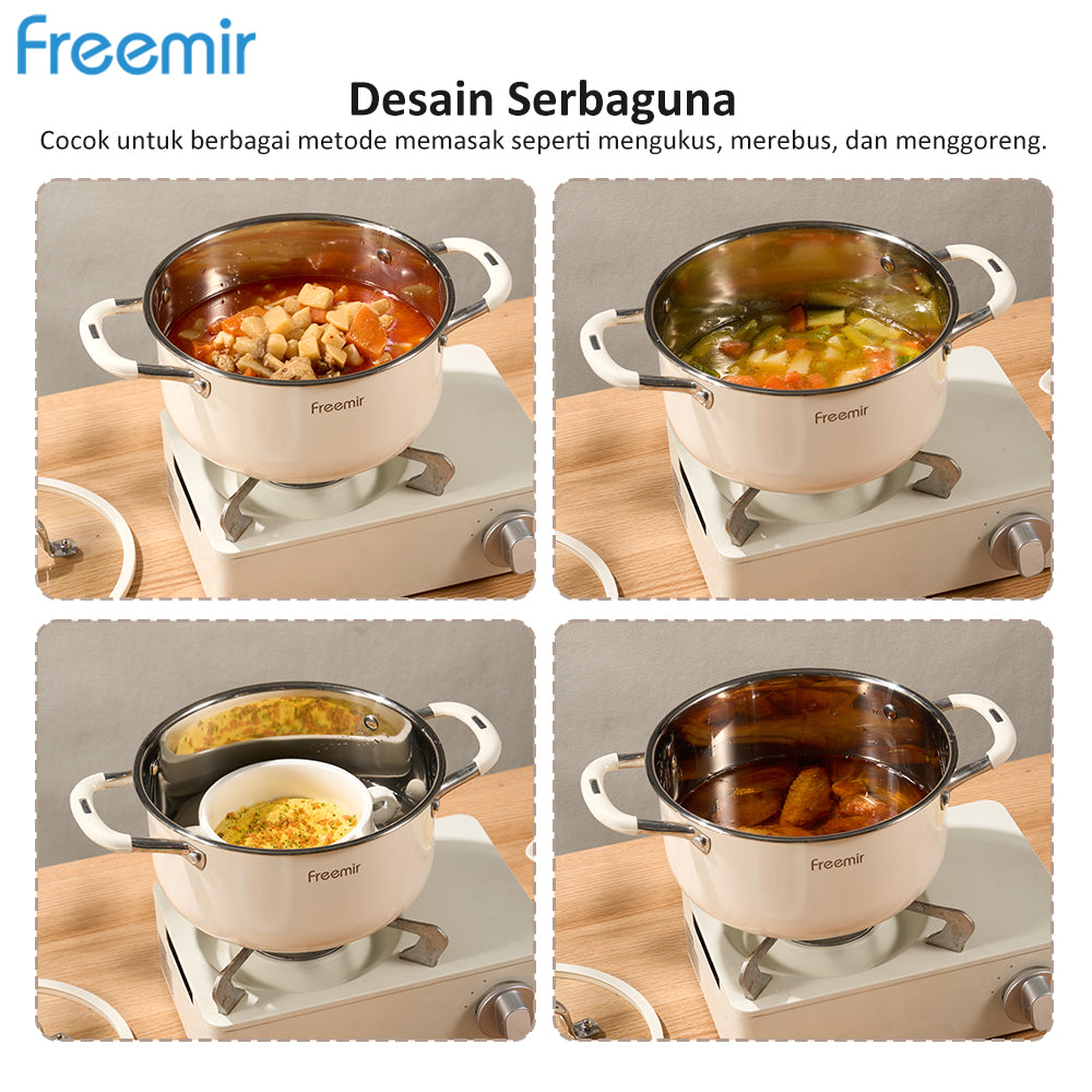 freemir Soup Pot 20 CM Double Bottom