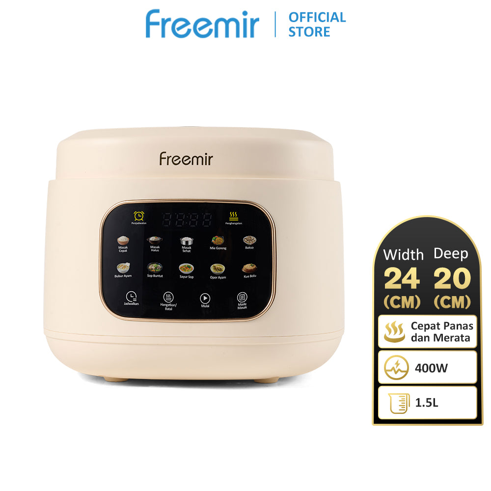 Rice Cooker dengan Layar Sentuh 1.5L Low Watt untuk Kontrol Gula Rendah dan Kalori