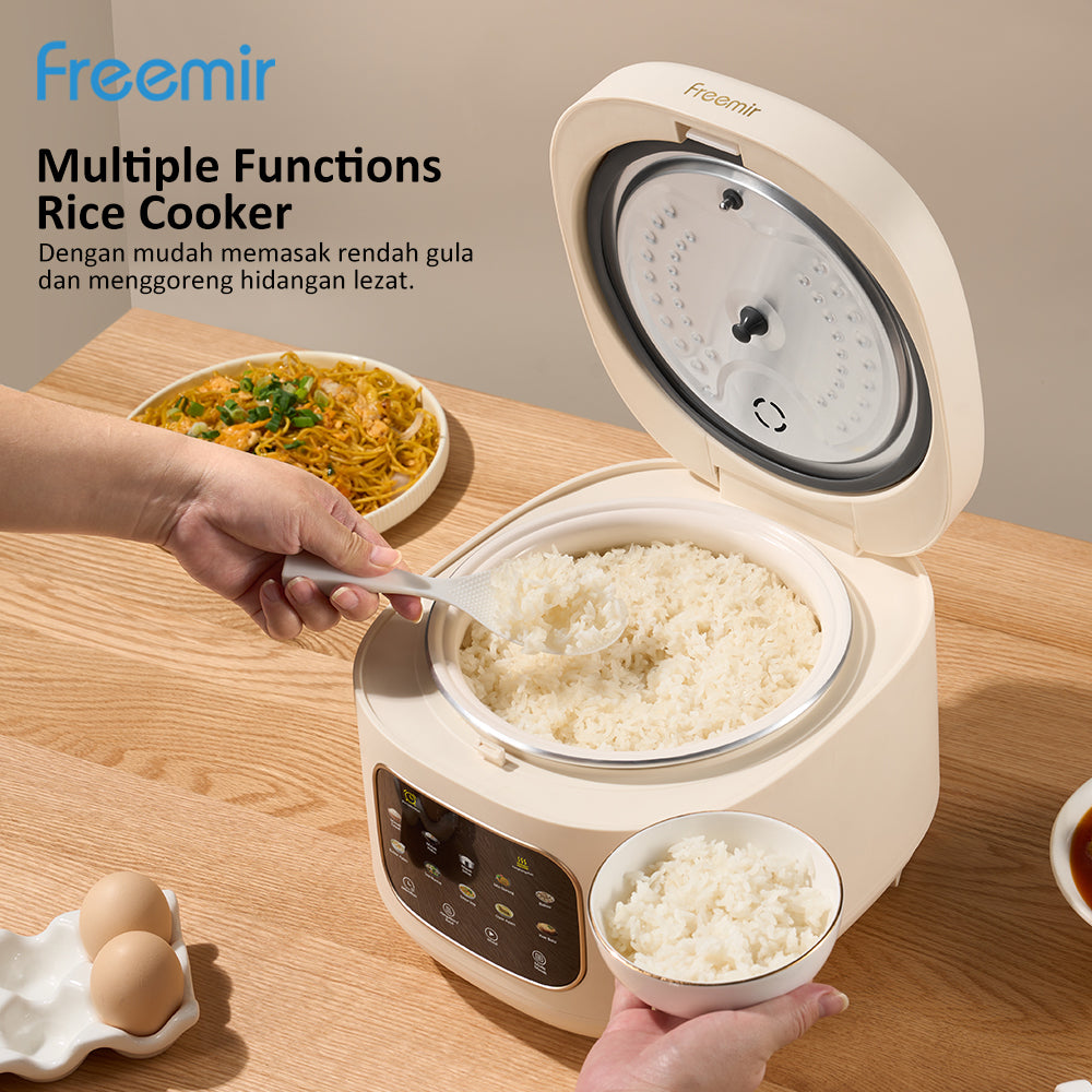 Rice Cooker dengan Layar Sentuh 1.5L Low Watt untuk Kontrol Gula Rendah dan Kalori