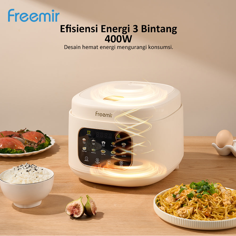 Rice Cooker dengan Layar Sentuh 1.5L Low Watt untuk Kontrol Gula Rendah dan Kalori