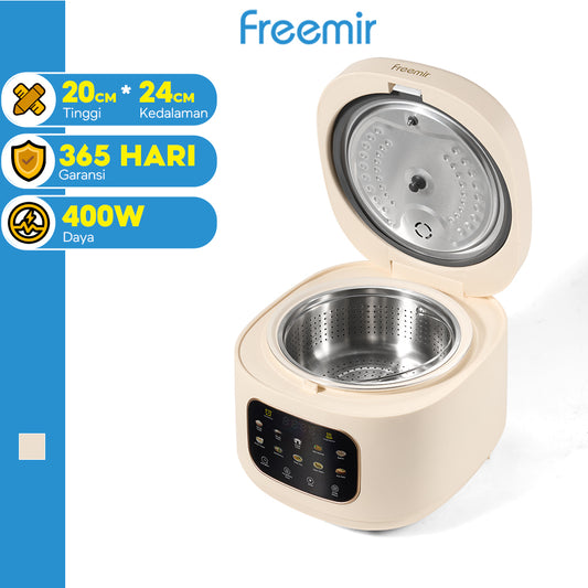 freemir Rice Cooker dengan Layar Sentuh 1.5L Low Watt untuk Kontrol Gula Rendah dan Kalori