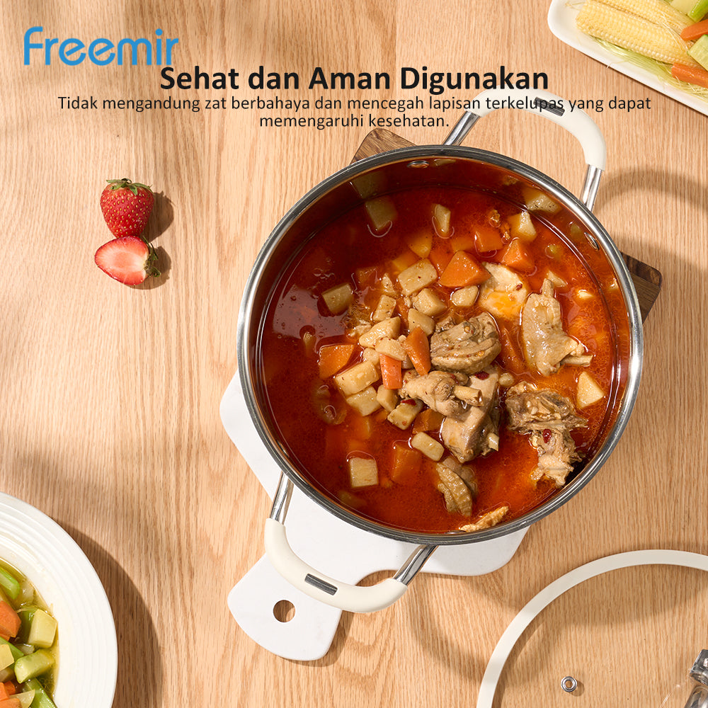 freemir 22 CM Double Bottom Stainless Steel Pan