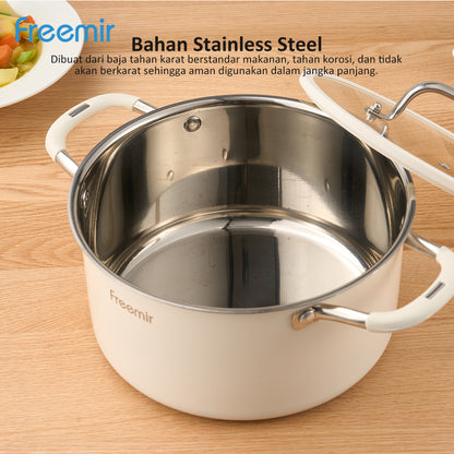 freemir 22 CM Double Bottom Stainless Steel Pan