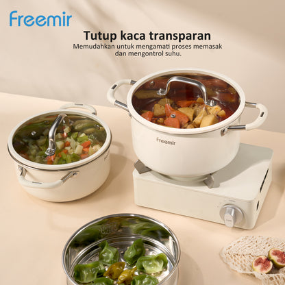 5 Pcs Stainless Steel Pan Set