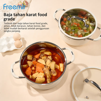 5 Pcs Stainless Steel Pan Set