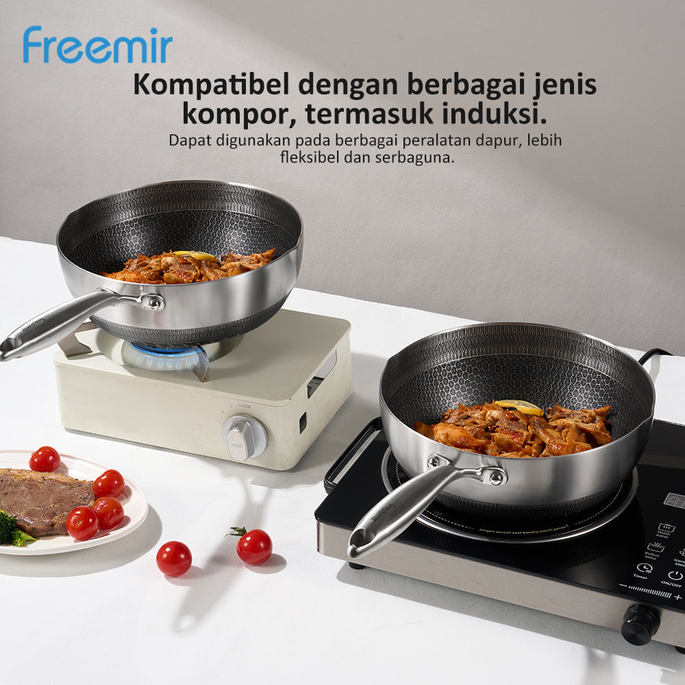 freemir Wajan Honeycomb 24 CM Double Bottom