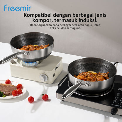 freemir Wajan Honeycomb 24 CM Stainless Steel Double Bottom