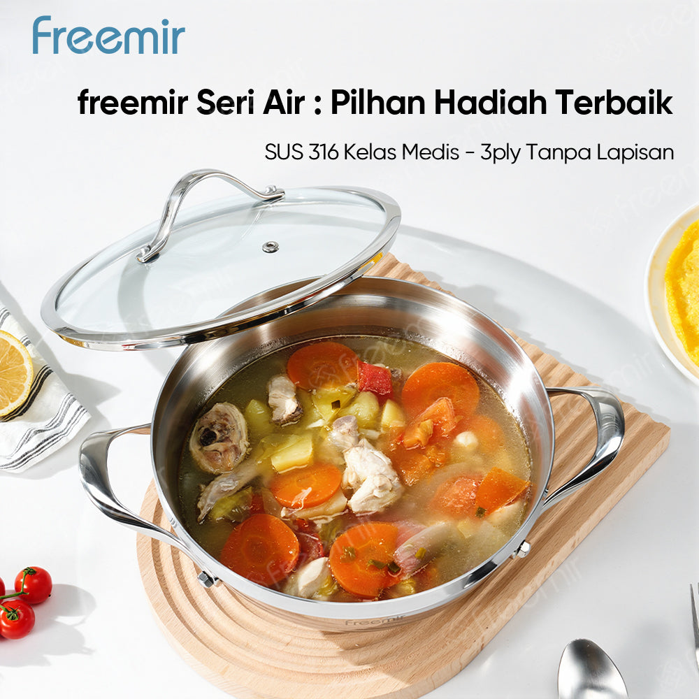 Seri Air SUS 316 Stainless Steel Frying Pan 24 CM