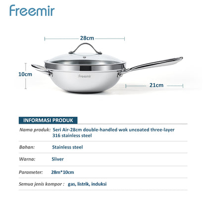 Seri Air SUS 316 Stainless Steel Frying Pan 24 CM