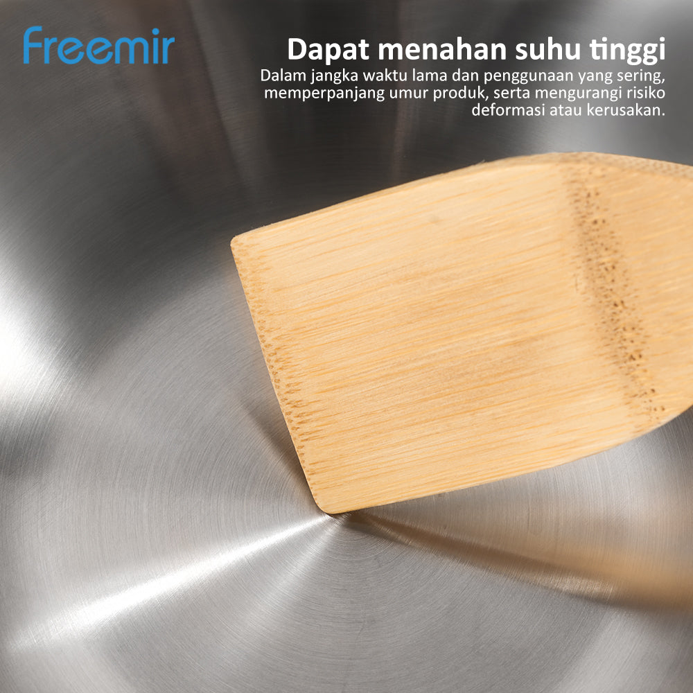 freemir 20 CM Stainless Steel Double Bottom Wok