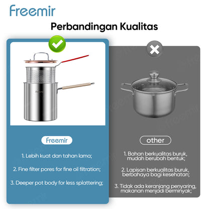 Freemir Stainless Steel Deep Fryer with Clip