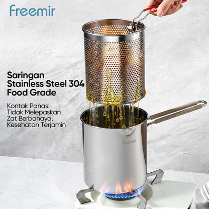 Freemir Stainless Steel Deep Fryer with Clip