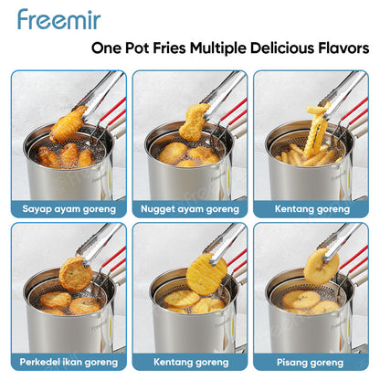 Freemir Stainless Steel Deep Fryer with Clip