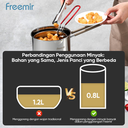 Freemir Stainless Steel Deep Fryer with Clip