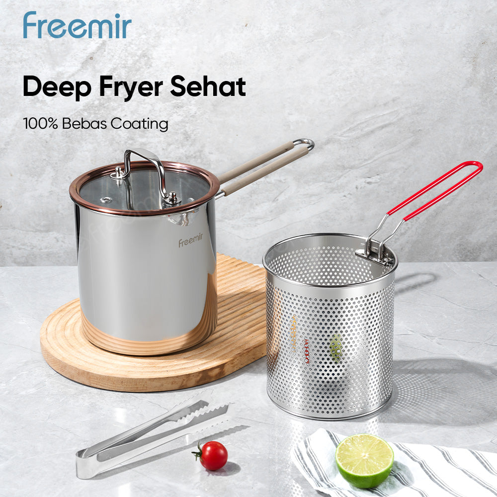 Freemir Stainless Steel Deep Fryer with Clip