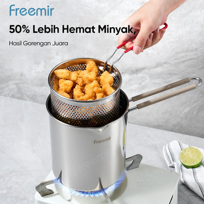 Freemir Stainless Steel Deep Fryer with Clip