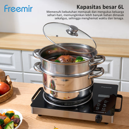 freemir 5L Two-Tier 26 CM Double Bottom Steamer