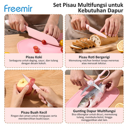 Freemir 4 Pcs Knives - Pink