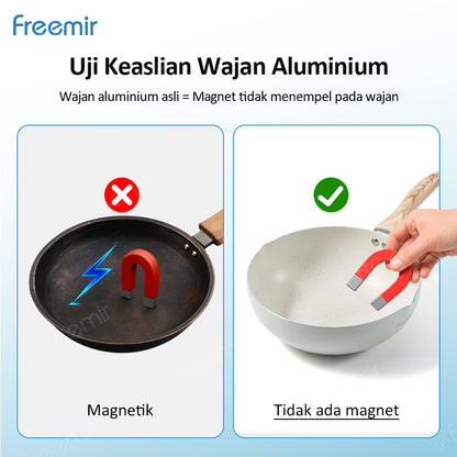 Freemir 24 CM Non-Stick Wok Pan with Two Pour Spouts