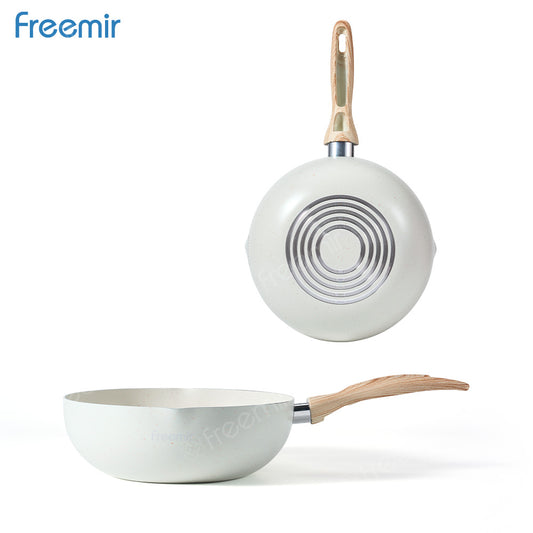 freemir Wok Pan Anti Lengket 24 CM dengan Dua Corong Tuang