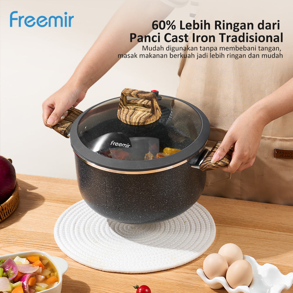 freemir Wok Pan 5.5L Micro Pressure 24 CM Single Bottom