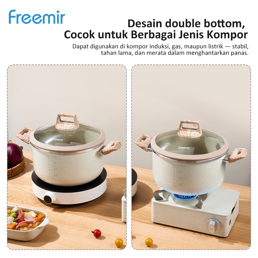 freemir Panci  24 dengan Micro Pressure 5.5L Double Bottom