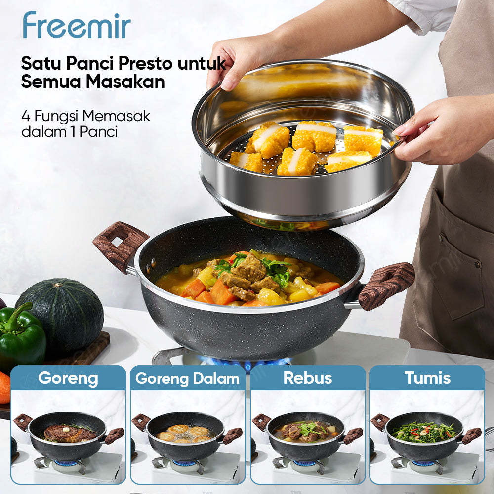 freemir Wok Pan 3L Micro Pressure 24 CM
