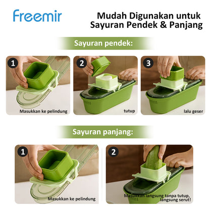 Freemir Vegetable Cutter – 6 Blades &amp; 3 Baskets