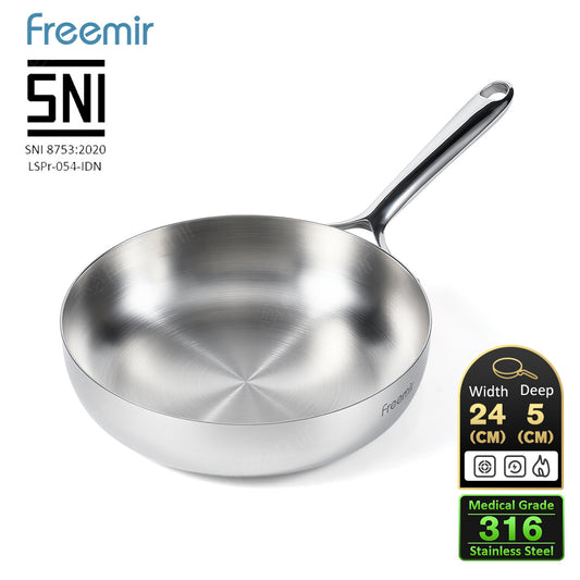 Seri Air Stainless Steel Fry Pan 24 CM