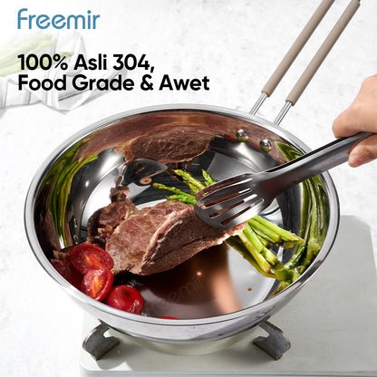 freemir Fire Series Frying Pan 24 CM Stainless Steel Double Bottom