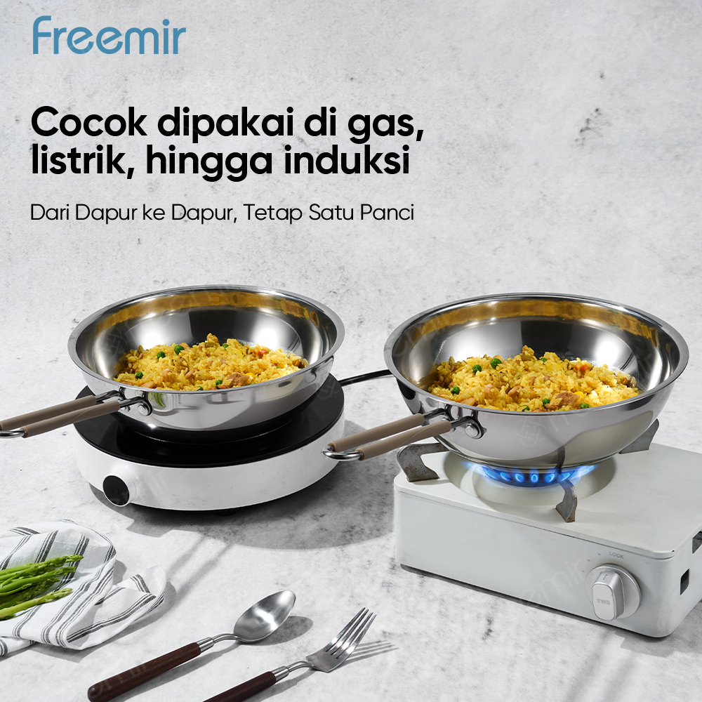 freemir Wajan Penggorengan 24 CM Stainless Steel