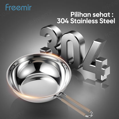 freemir Fire Series Frying Pan 24 CM Stainless Steel Double Bottom