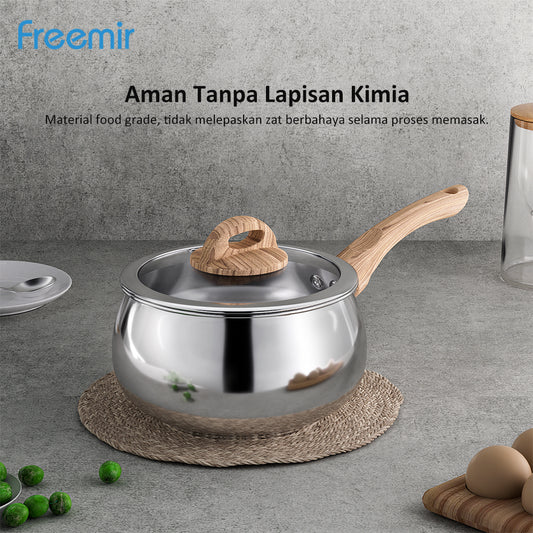 Freemir Wajan Panci Penggorengan Gemoy 16cm dengan Tutup