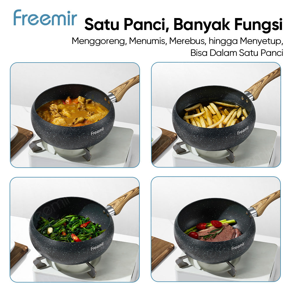 freemir Wok Pan 20 CM Anti Lengket