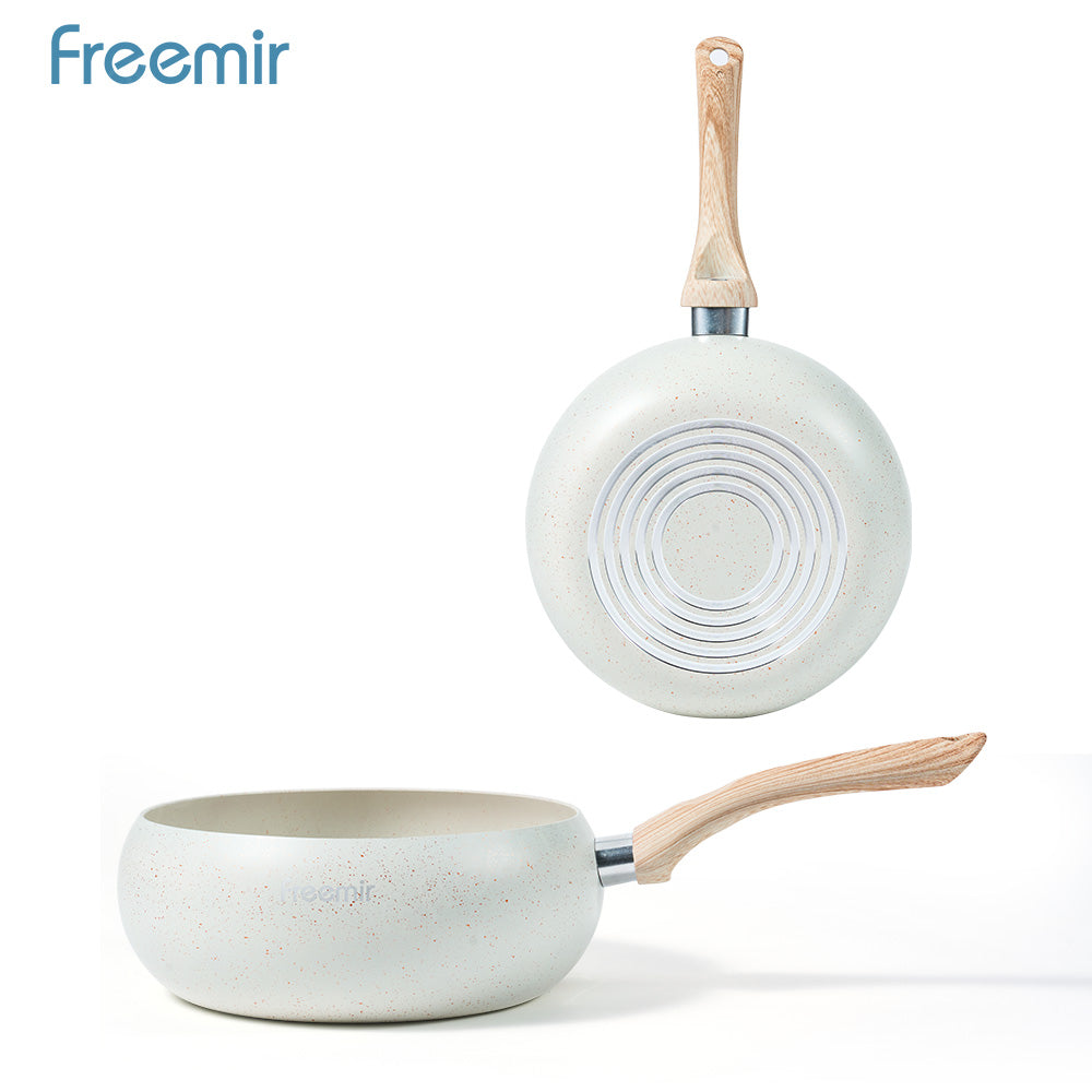 freemir Wok Pan 20 CM Anti Lengket Single Bottom - Putih