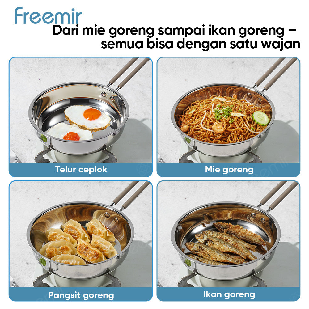 freemir Wajan Penggorengan 20 CM Stainless Steel