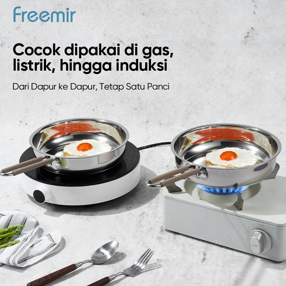 freemir Wajan Penggorengan 20 CM Stainless Steel