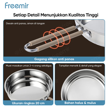 freemir 20 CM Stainless Steel Frying Pan