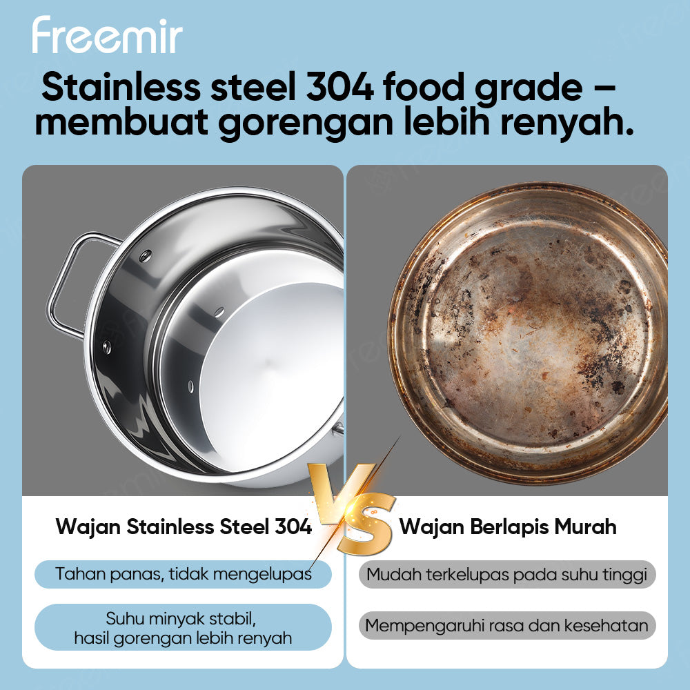 Seri Api 5 Set Stainless Steel Double Bottom