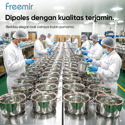 freemir Api Series 5 Set Stainless Steel Double Bottom