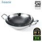 freemir Nusantara Series Wajan Stainless Steel 316 30cm Honeycomb Anti Lengket